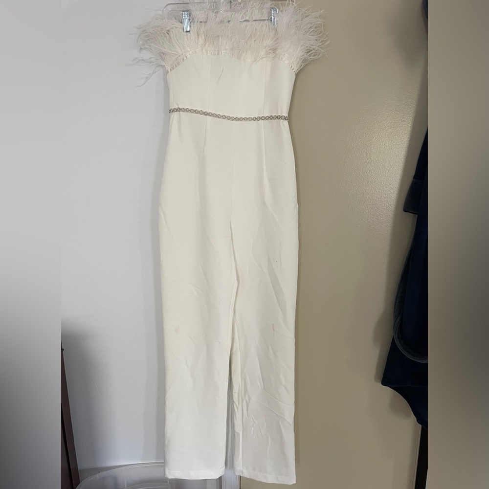 White pant romper from Revolve